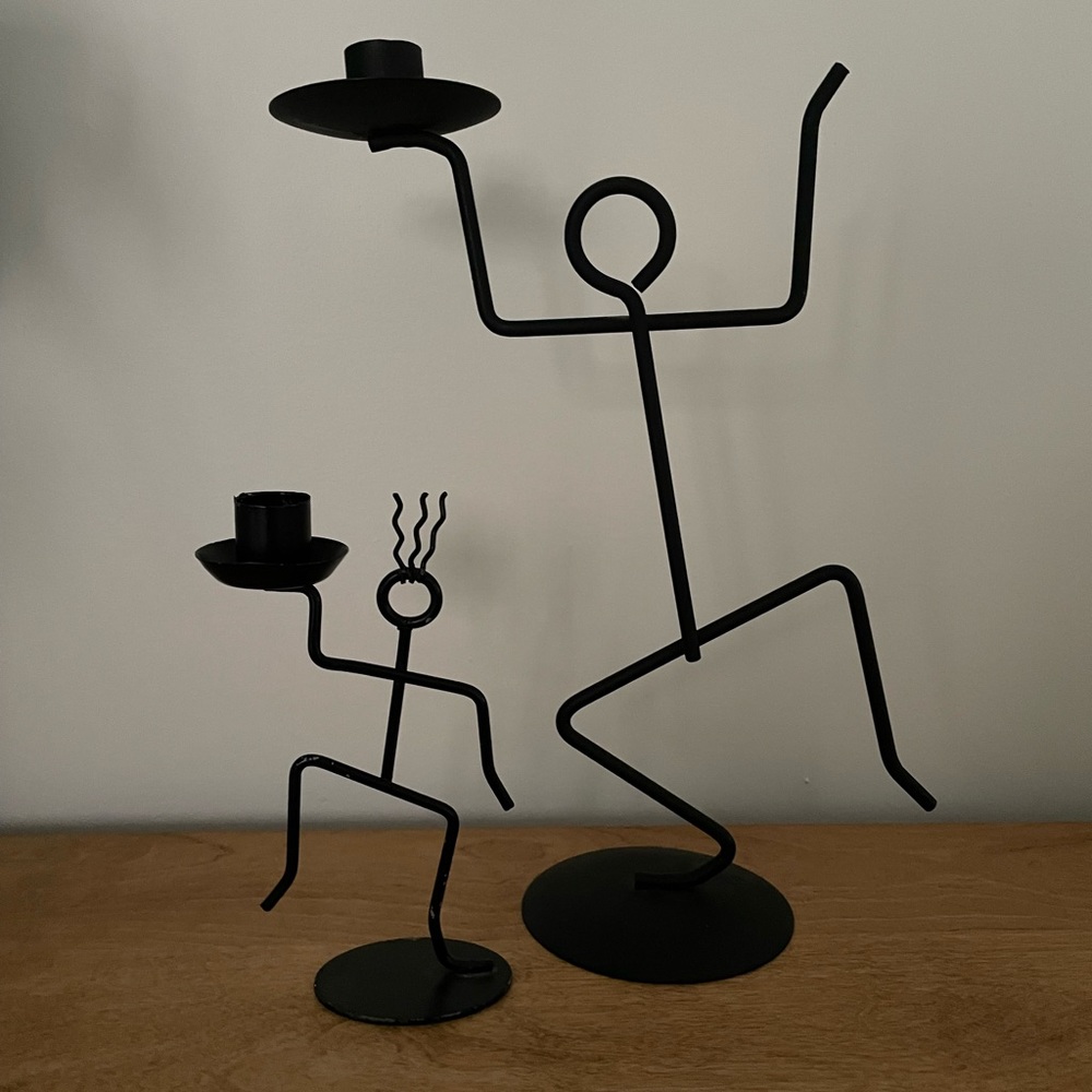 Set of Post Modern Candle Holders